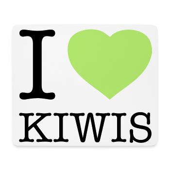 J’AIME LES KIWIS Kiwi - Tapis de souris (format paysage) - blanc - Devant