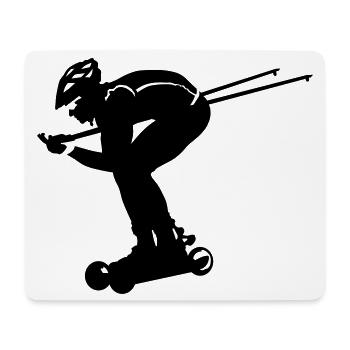 nordic cross skating - Tapis de souris (format paysage) - blanc - Devant