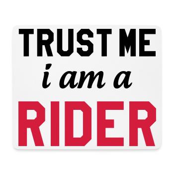 Trust me i am a Rider - Tapis de souris (format paysage) - blanc - Devant