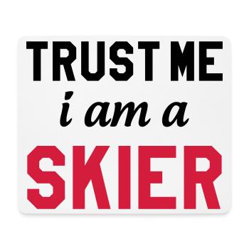 Trust me I am Skier - Tapis de souris (format paysage) - blanc - Devant