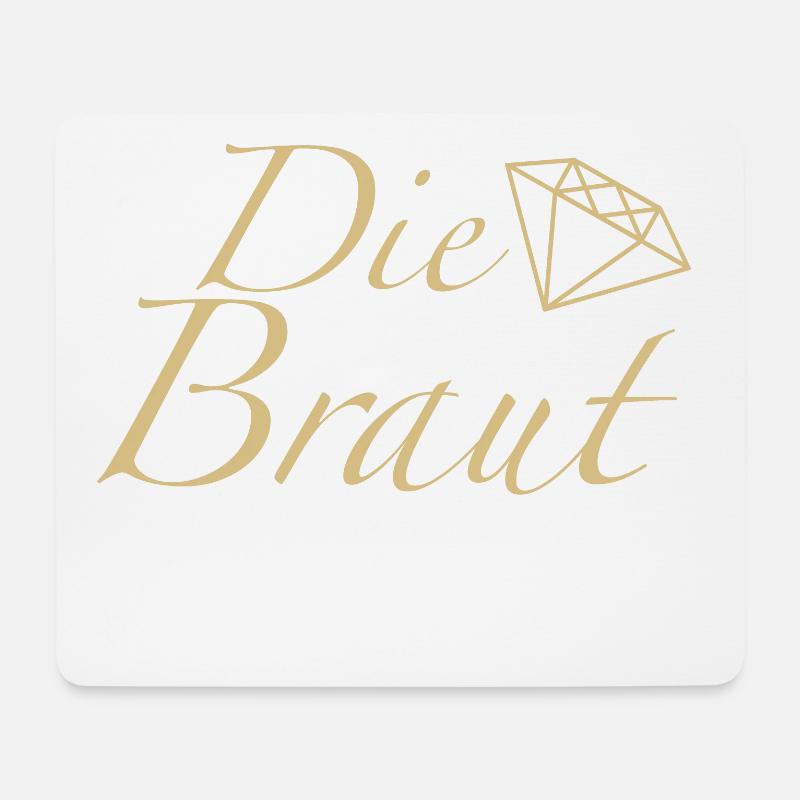 Die Braut - Cooles Junggesellenabschied Motiv - Mousepad (Querformat) - Weiß