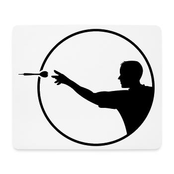 dartspieler sport logo - Mousepad (Querformat) - Weiß - Vorne