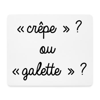 Bretagne - Crêpe ou galette ? - Tapis de souris (format paysage) - blanc - Devant