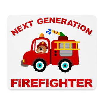 Fire truck fire truck firefighter firetruck - Mouse Pad (horizontal) - white - Front