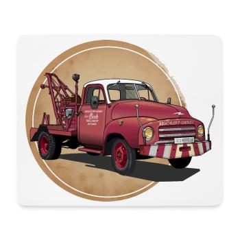 Abschleppwagen Oldtimer - Mousepad (Querformat) - Weiß - Vorne