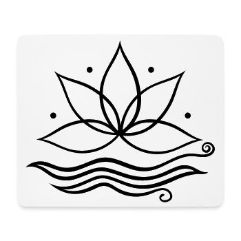 Lotus Lotusblume Yoga - Mousepad (Querformat) - Weiß - Vorne