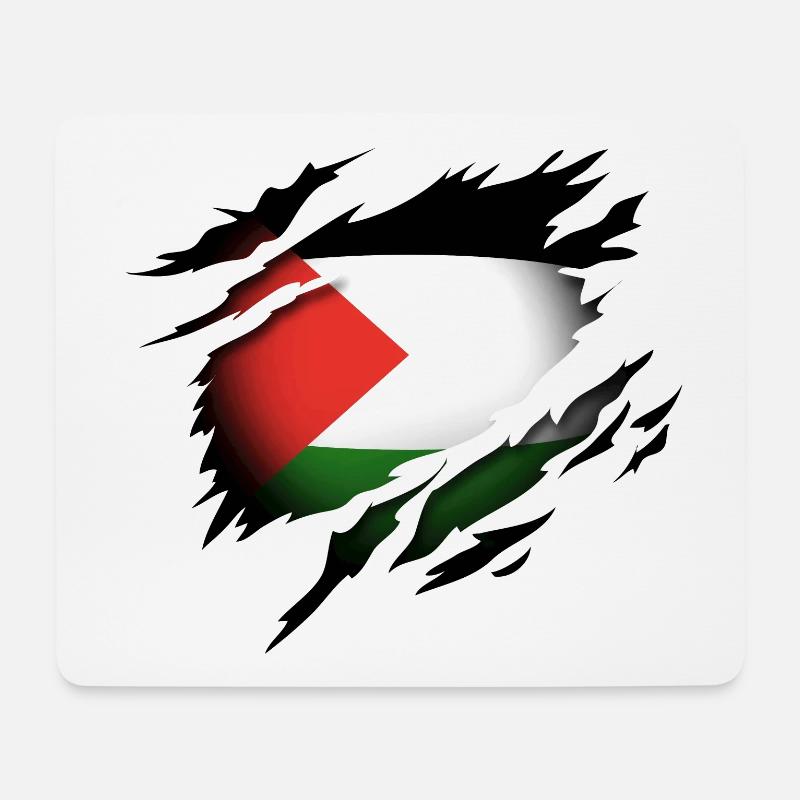 Palästina im Herzen - Mousepad (Querformat) - Weiß