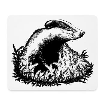 Dachs - Mousepad (Querformat) - Weiß - Vorne