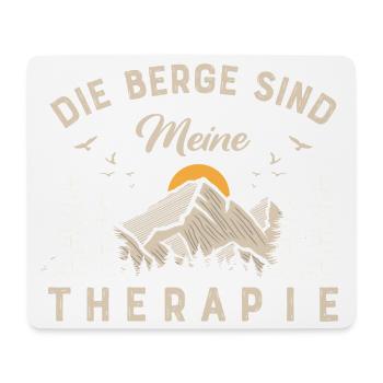 Die Berge sind meine Therapie - Mousepad (Querformat) - Weiß - Vorne