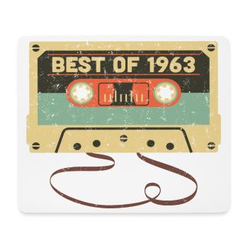 Best of 1963 60th birthday Awesome 60 years old - Mouse Pad (horizontal) - white - Front