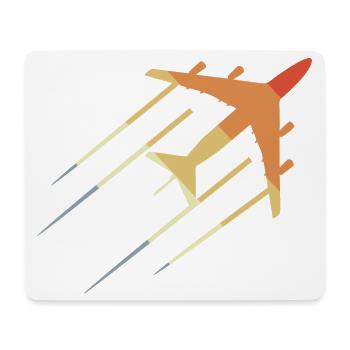 Dessin d’avion vintage - Tapis de souris (format paysage) - blanc - Devant
