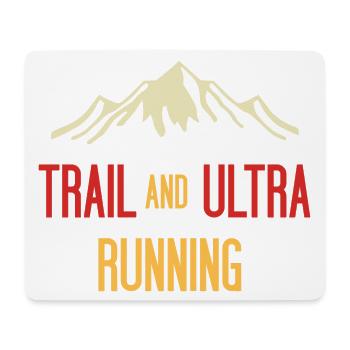 Trail et Ultra Running - Tapis de souris (format paysage) - blanc - Devant
