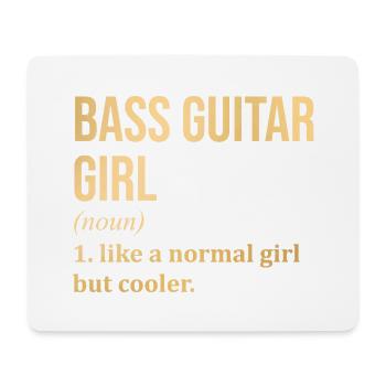 Basse Guitare Fille Citation Drôle - Tapis de souris (format paysage) - blanc - Devant