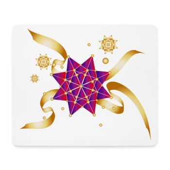 wunderschöne Geschenkschleife für Weihnachten - Mousepad (Querformat) - Weiß - Vorne