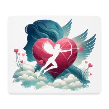 Cupid Archer Heart Artwork - Mouse Pad (horizontal) - white - Front