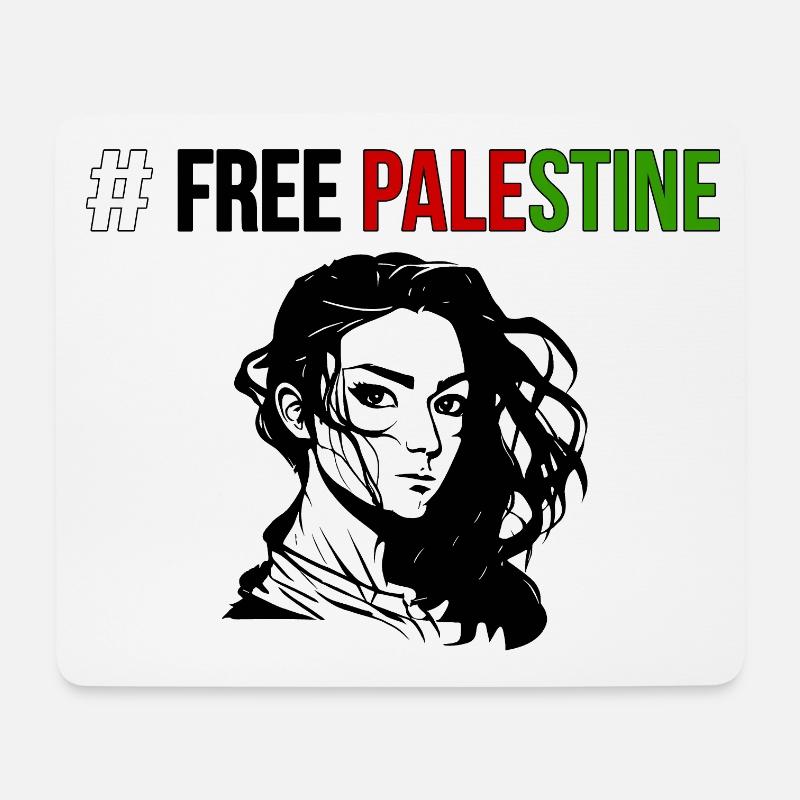FREE PALESTINE - Stolzes Volk - Mousepad (Querformat) - Weiß