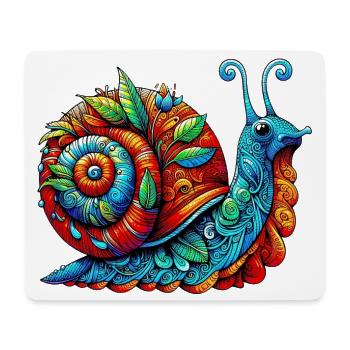 Schnecke - Mousepad (Querformat) - Weiß - Vorne