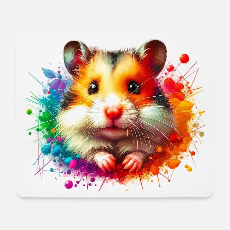 Hamster - Mousepad (Querformat) - Weiß