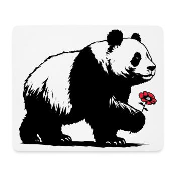 Panda - Mousepad (Querformat) - Weiß - Vorne