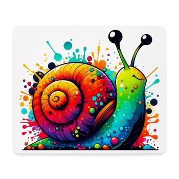 Schnecke - Mousepad (Querformat) - Weiß - Vorne