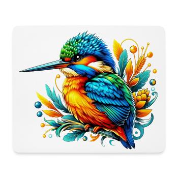 Martin-pêcheur - Tapis de souris (format paysage) - blanc - Devant