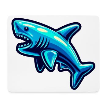 Hai - Mousepad (Querformat) - Weiß - Vorne