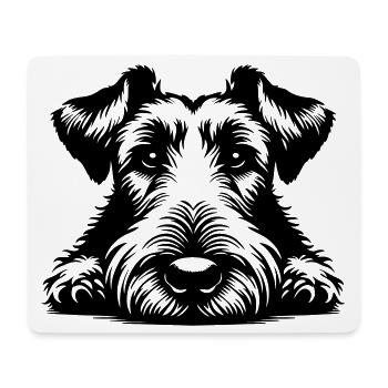 Irish Terrier Head with Paws - Mouse Pad (horizontal) - white - Front