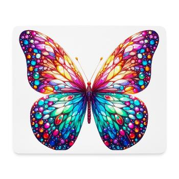 Papillon - Tapis de souris (format paysage) - blanc - Devant