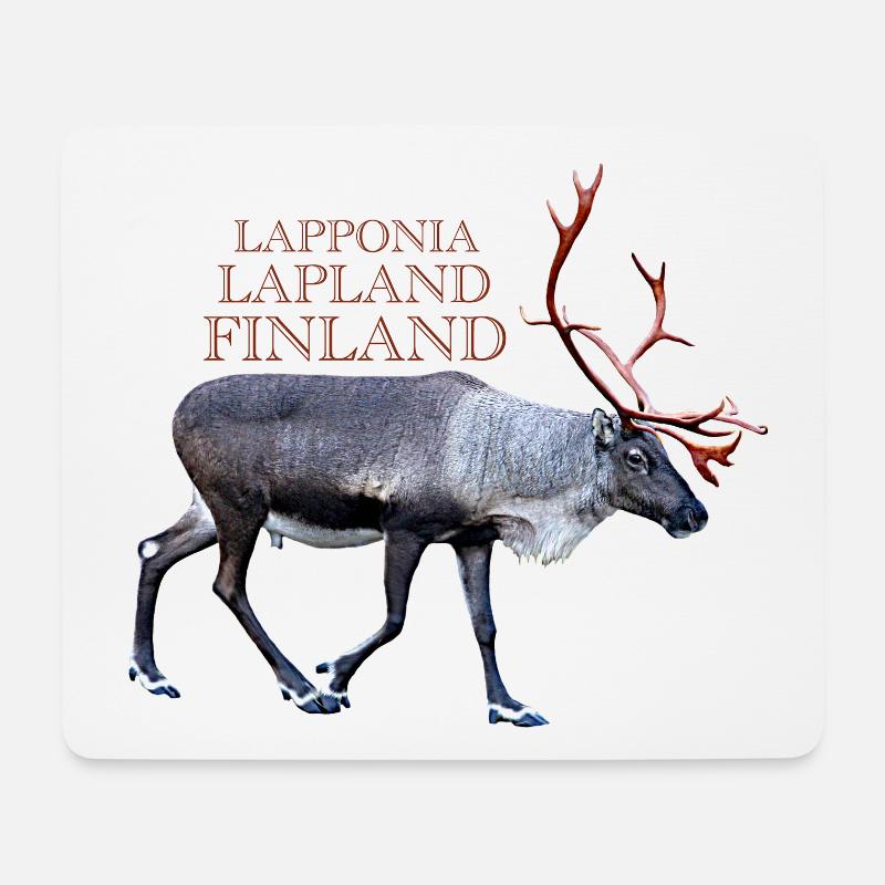 Laponie - Tapis de souris (format paysage) - blanc