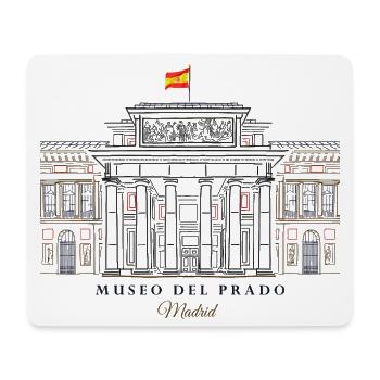 Madrid, Hand Drawing Museo del Prado, Spain - Mouse Pad (horizontal) - white - Front