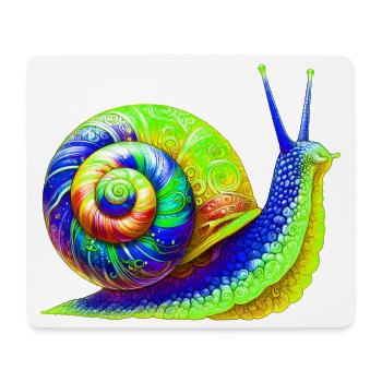 Schnecke - Mousepad (Querformat) - Weiß - Vorne
