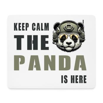 Taktischer Panda – Keep Calm - Mousepad (Querformat) - Weiß - Vorne