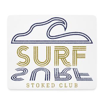 Surf Stoked Club - Vague de surf - Tapis de souris (format paysage) - blanc - Devant
