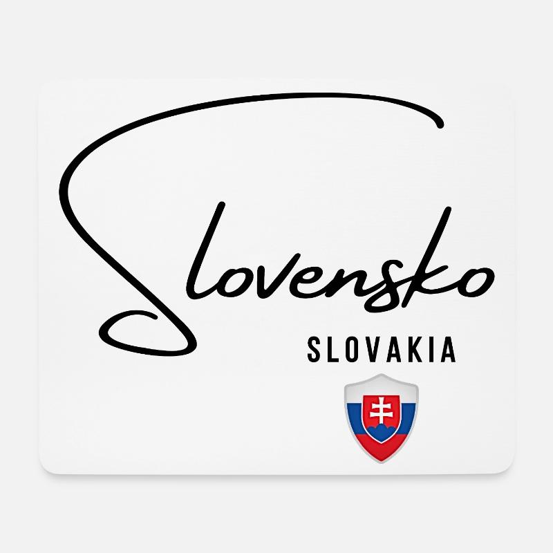 Flagge der Slowakei, Stolz der Slowakei - Mousepad (Querformat) - Weiß