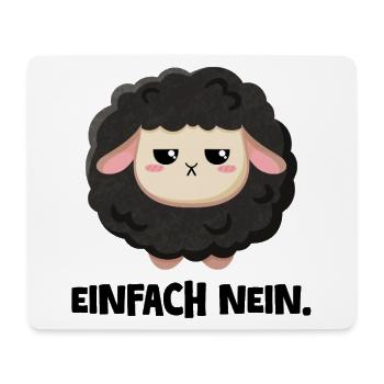 Grumpy Schaf Einfach nein - Mousepad (Querformat) - Weiß - Vorne