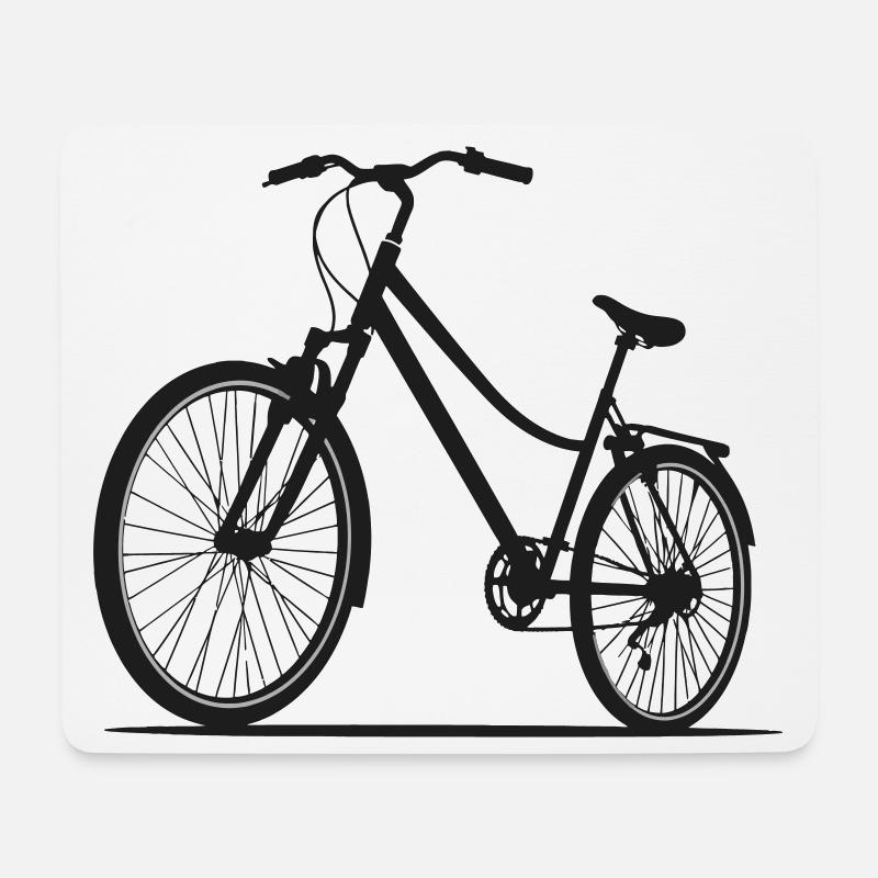 Minimalistisches Mountainbike-Design - Mousepad (Querformat) - Weiß
