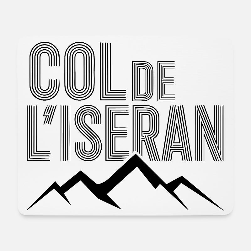 Col de l'Iseran Moderne Alpen - Mousepad (Querformat) - Weiß