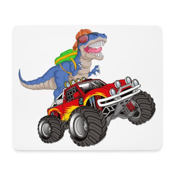 Dinosaur Monster Truck Adventure rentrée scolaire - Tapis de souris (format paysage) - blanc - Devant