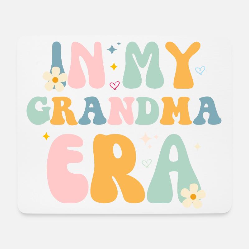 Design Tendresse Grandma - Tapis de souris (format paysage) - blanc