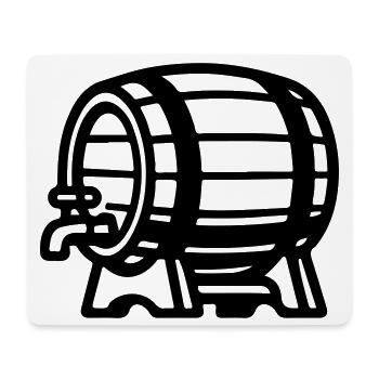 Bierfass Symbol Brauerei - Mousepad (Querformat) - Weiß - Vorne