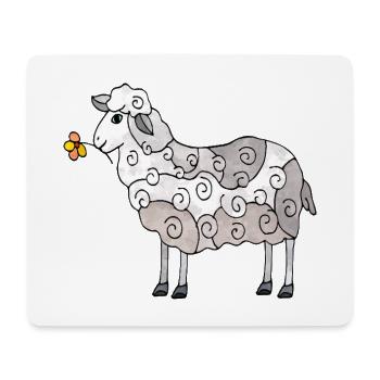 Schaf - Mousepad (Querformat) - Weiß - Vorne