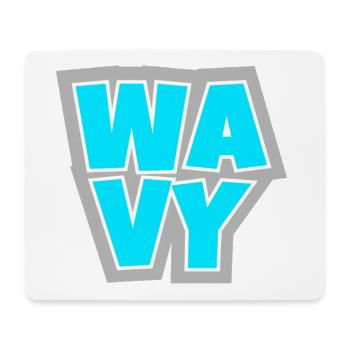 WAVY - locker, cool und immer im Flow. - Mousepad (Querformat) - Weiß - Vorne