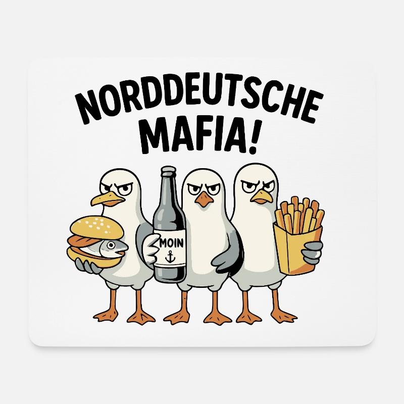 Norddeutsche Mafia - Mousepad (Querformat) - Weiß