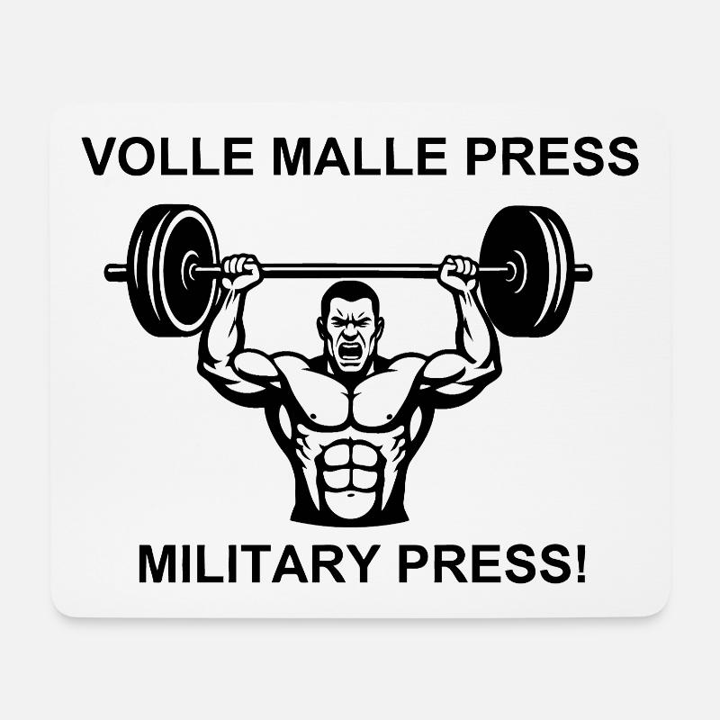 Kraftsport Motivation - Mousepad (Querformat) - Weiß