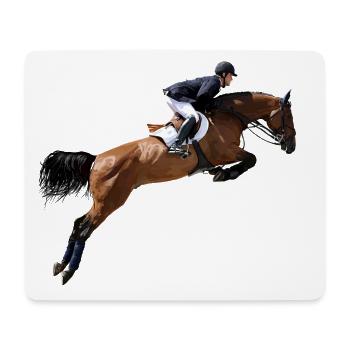 Prancing horse in leap - Mouse Pad (horizontal) - white - Front