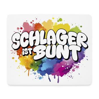 Schlager is colorful rainbow LGBTIQ - Mouse Pad (horizontal) - white - Front