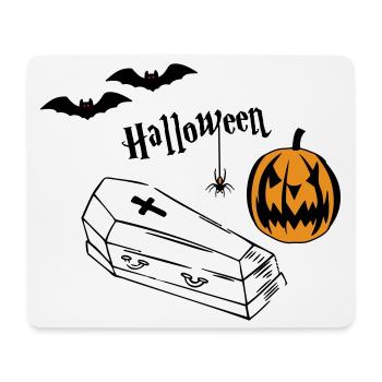 Halloween Kürbis Silhouette - Mousepad (Querformat) - Weiß - Vorne