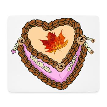 Autumn Creamals Heart Sweet - Mouse Pad (horizontal) - white - Front