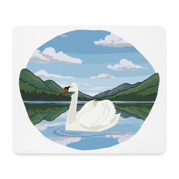 jezioro_z_Swan - Mousepad (Querformat) - Weiß - Vorne