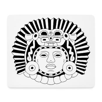 Aztec Dragon King (Schwarz) - Mousepad (Querformat) - Weiß - Vorne